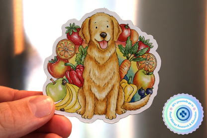 Magnet - Remy In a "Fruit & Veggie" Rainbow - Food Allergy Awareness